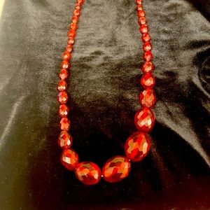 Red Beaded Necklace